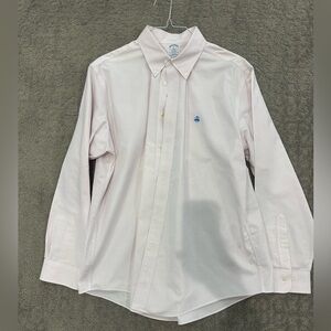 Men’s XL, button-down collar, Regent collection, long sleeve polo, shirt lt pink